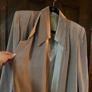 3 Piece Champagne Colored Suit, skirt runs small